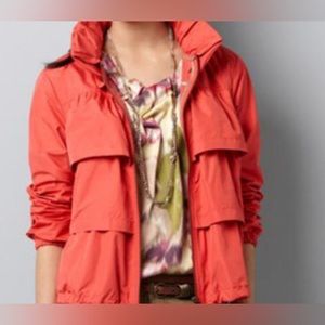 ANN TAYLOR ruffle jacket with high collar. SZ S